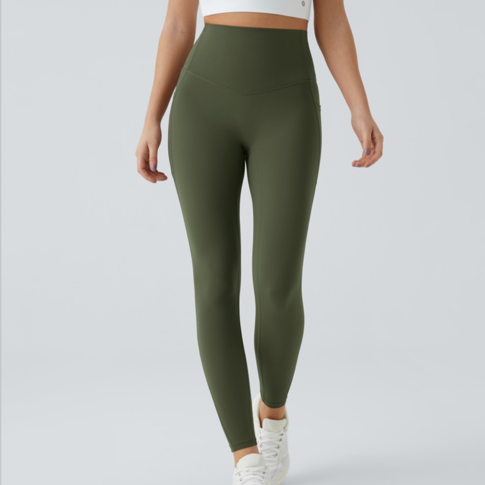Deep Woodland Green UltraSculpt High-Waisted Tummy Control Leggings